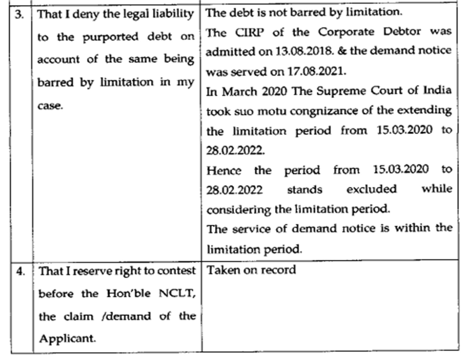 Exhibit reproduced from the original judgment