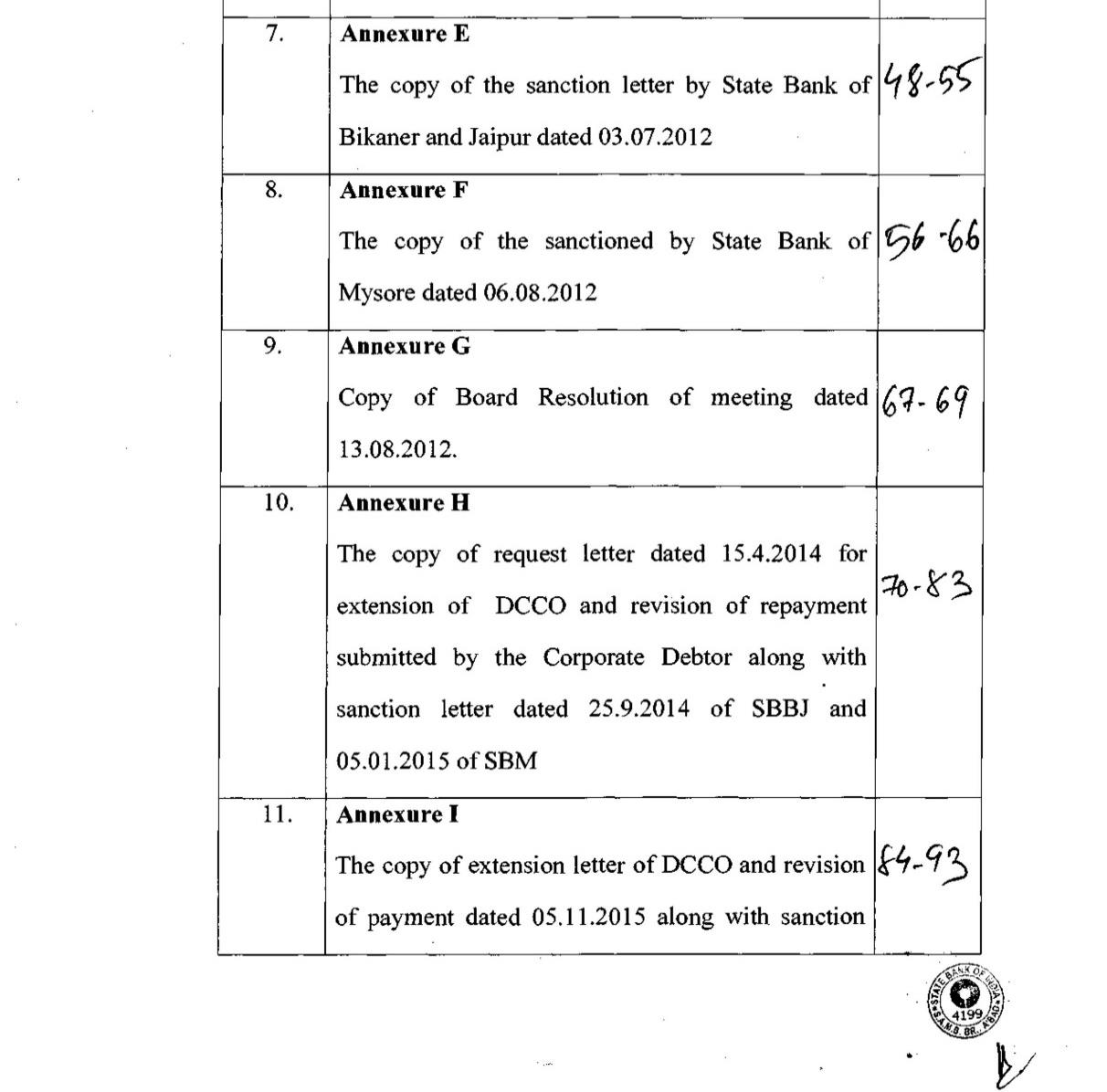 Exhibit reproduced from the original judgment