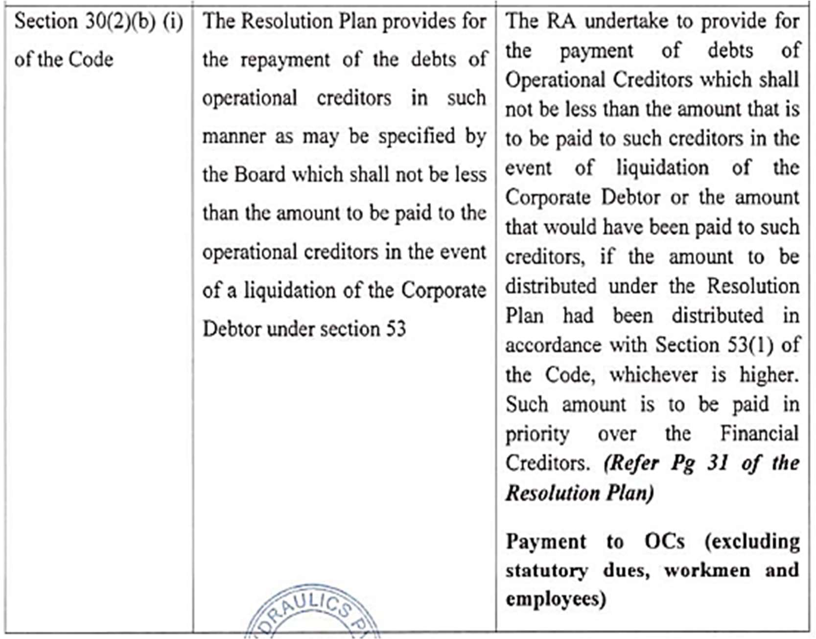 Exhibit reproduced from the original judgment