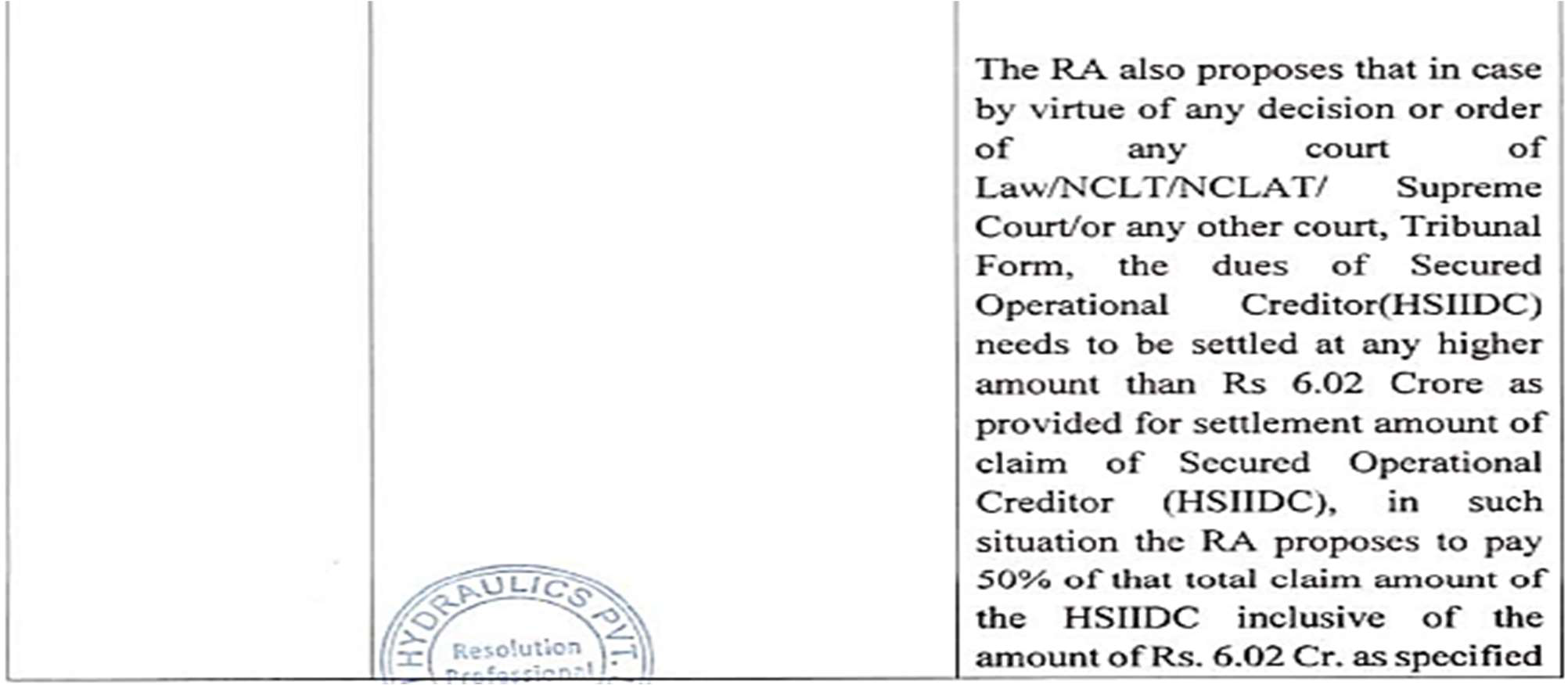 Exhibit reproduced from the original judgment