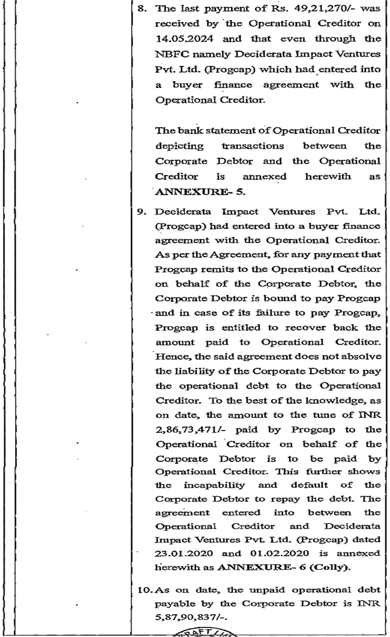 Exhibit reproduced from the original judgment