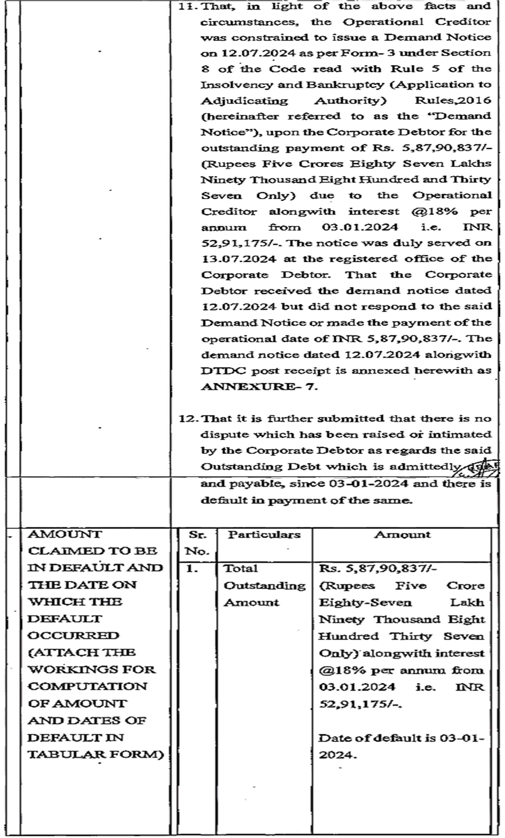 Exhibit reproduced from the original judgment
