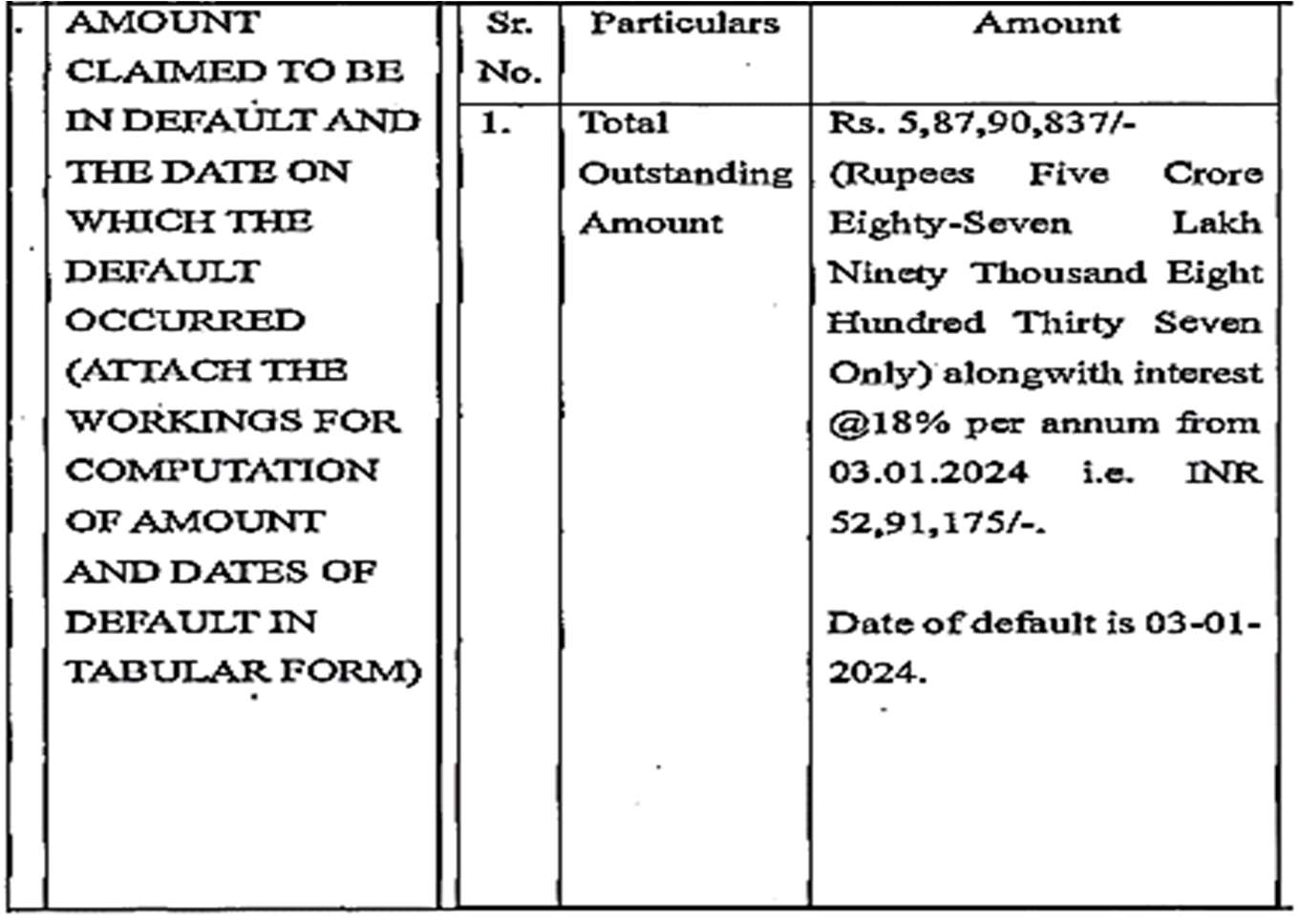 Exhibit reproduced from the original judgment