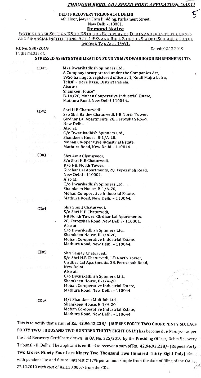 Exhibit reproduced from the original judgment