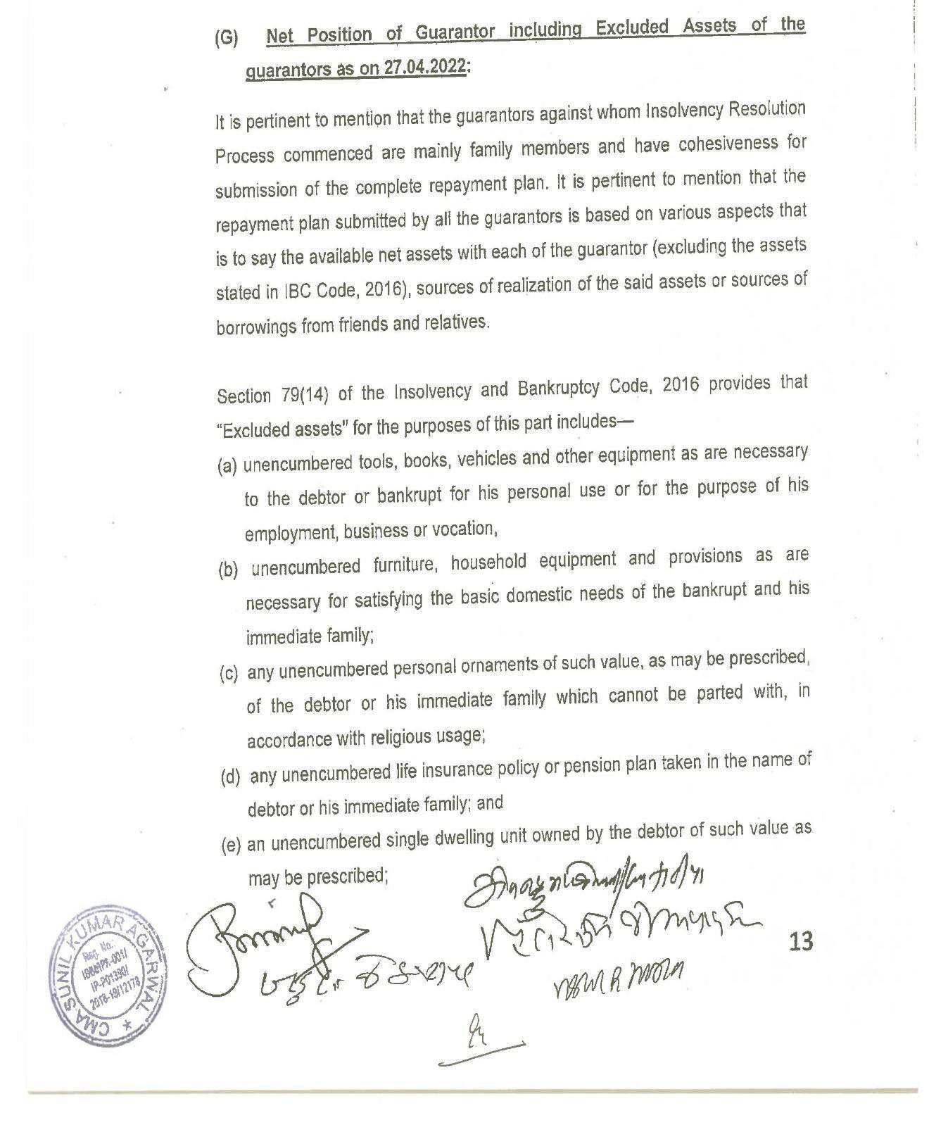 Exhibit reproduced from the original judgment