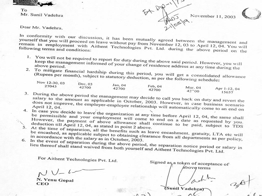 Exhibit reproduced from the original judgment