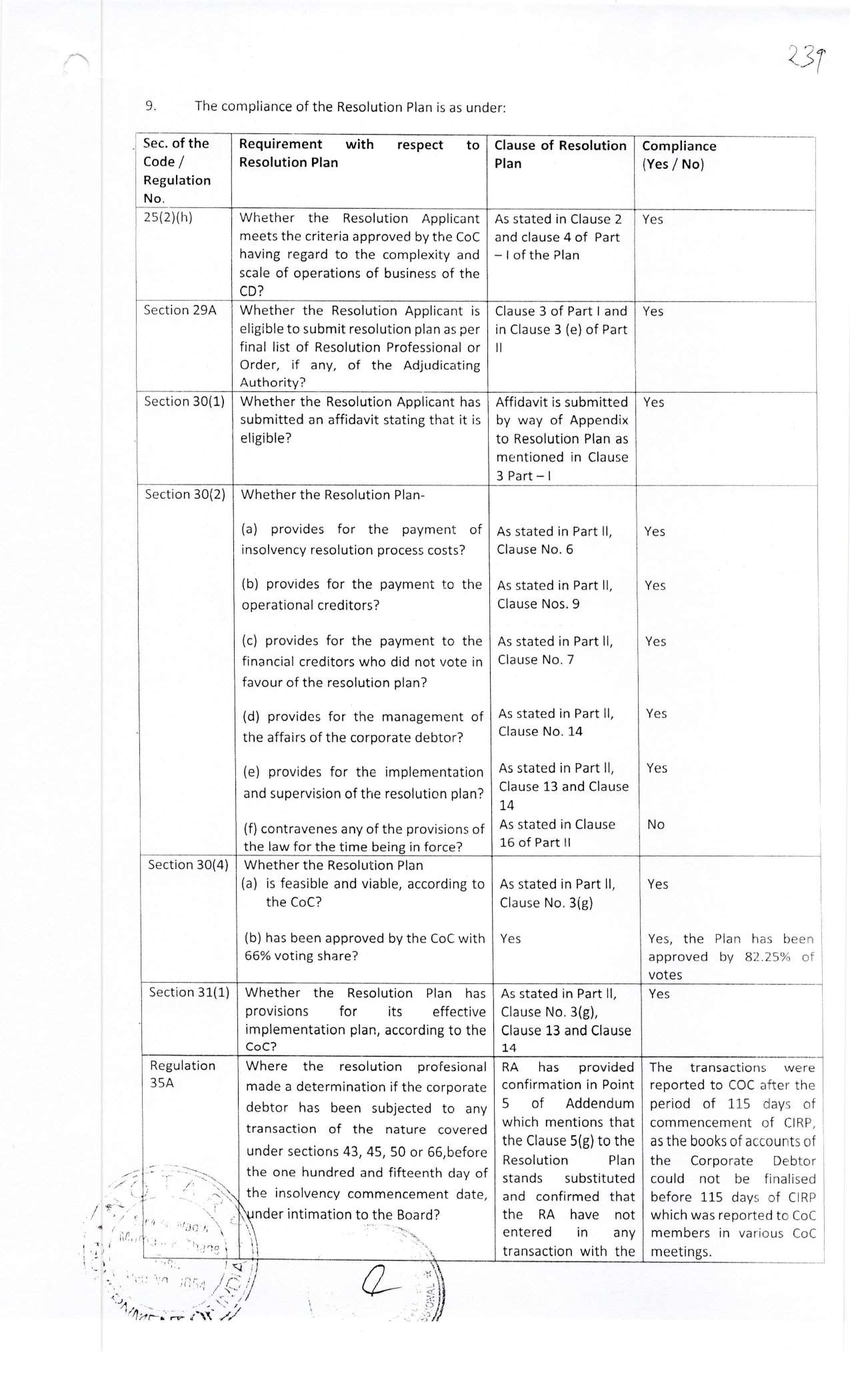 Exhibit reproduced from the original judgment
