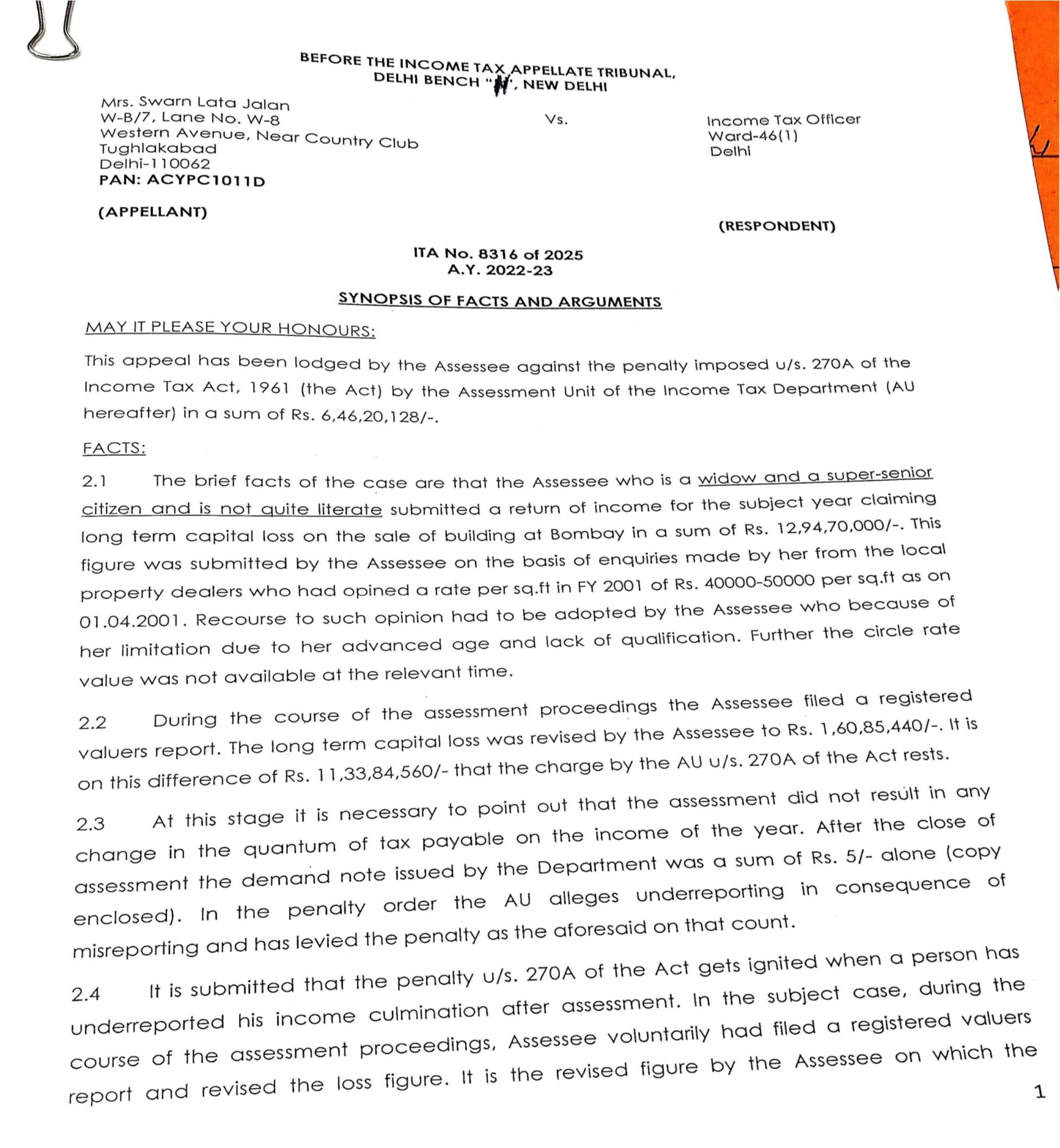 Exhibit reproduced from the original judgment