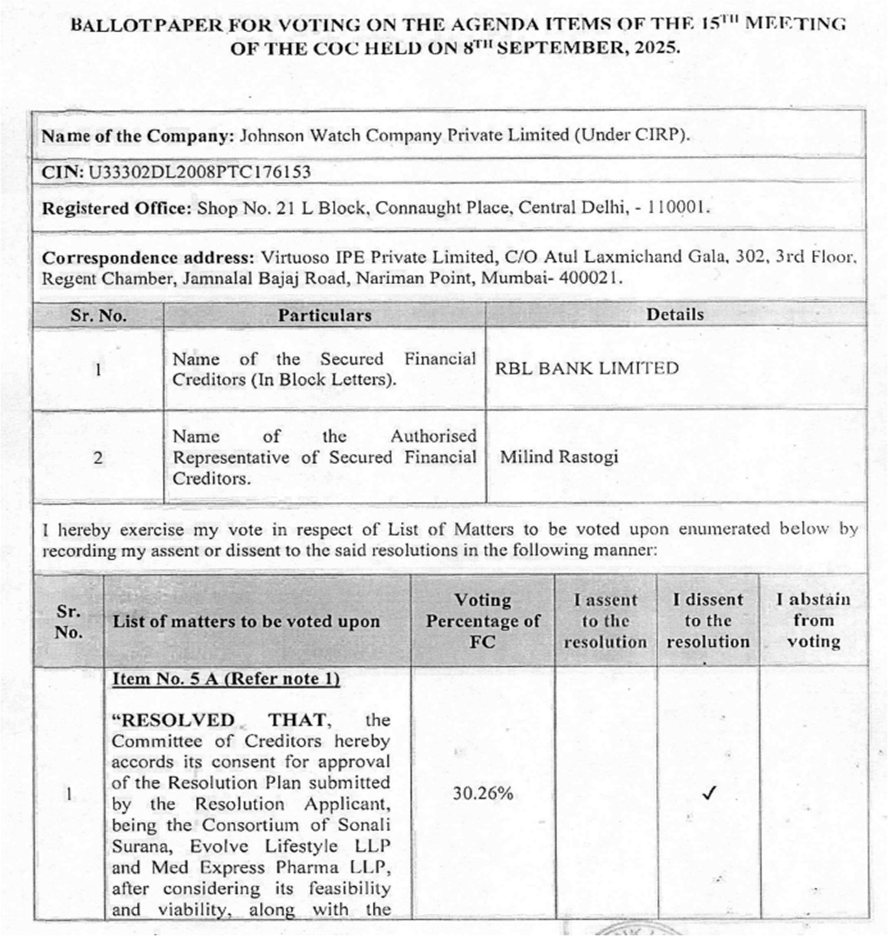 Exhibit reproduced from the original judgment
