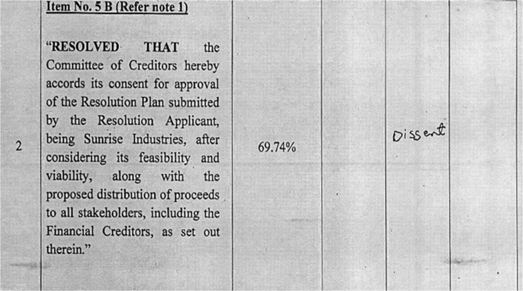 Exhibit reproduced from the original judgment