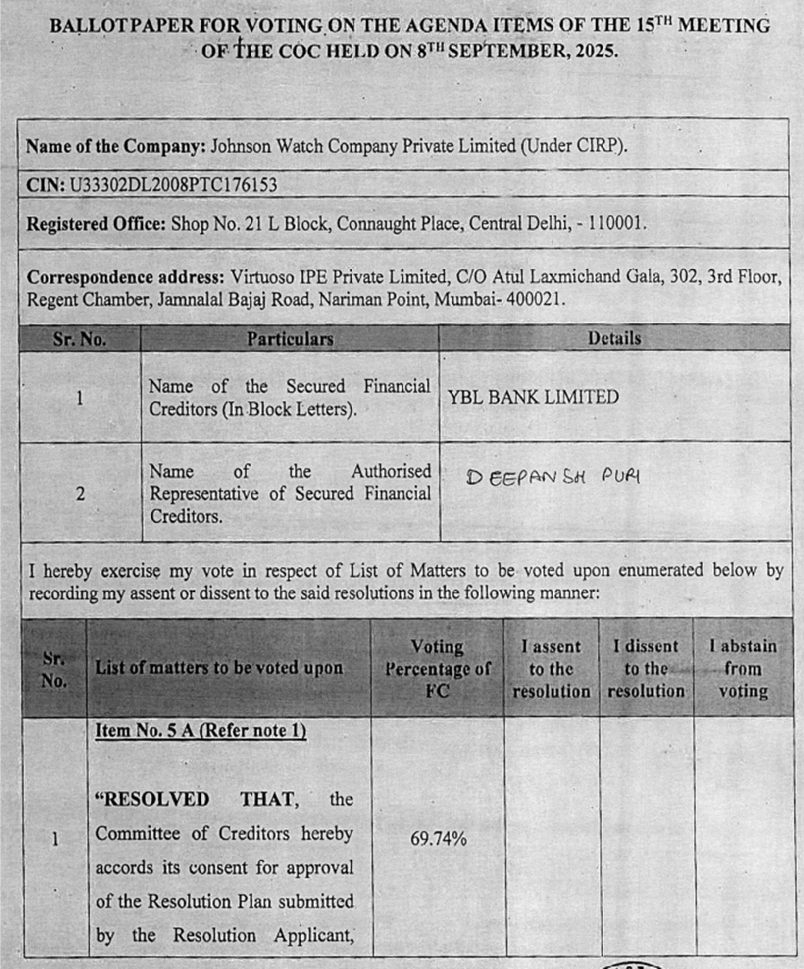 Exhibit reproduced from the original judgment