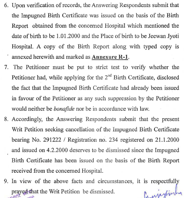 Exhibit reproduced from the original judgment