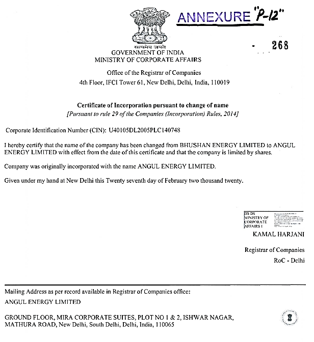 Exhibit reproduced from the original judgment