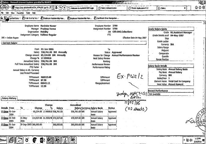 Exhibit reproduced from the original judgment