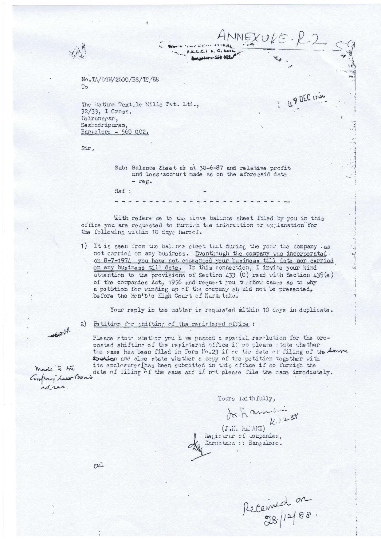 Exhibit reproduced from the original judgment