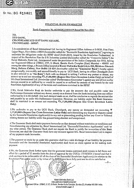 Exhibit reproduced from the original judgment