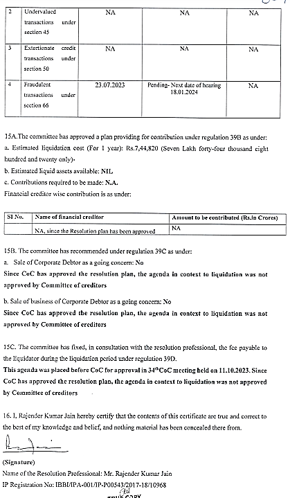 Exhibit reproduced from the original judgment