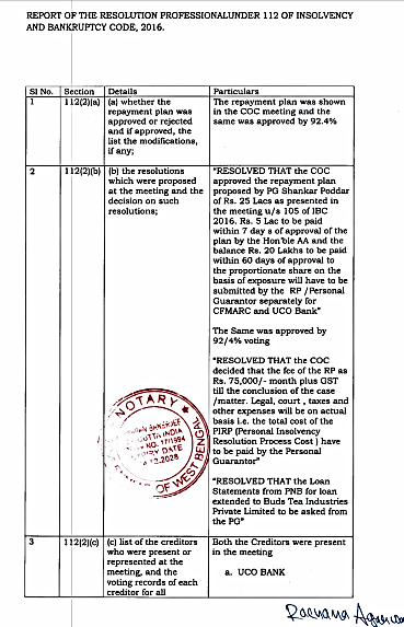 Exhibit reproduced from the original judgment