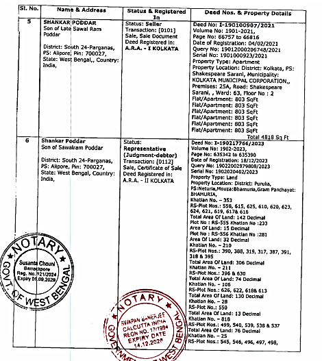 Exhibit reproduced from the original judgment