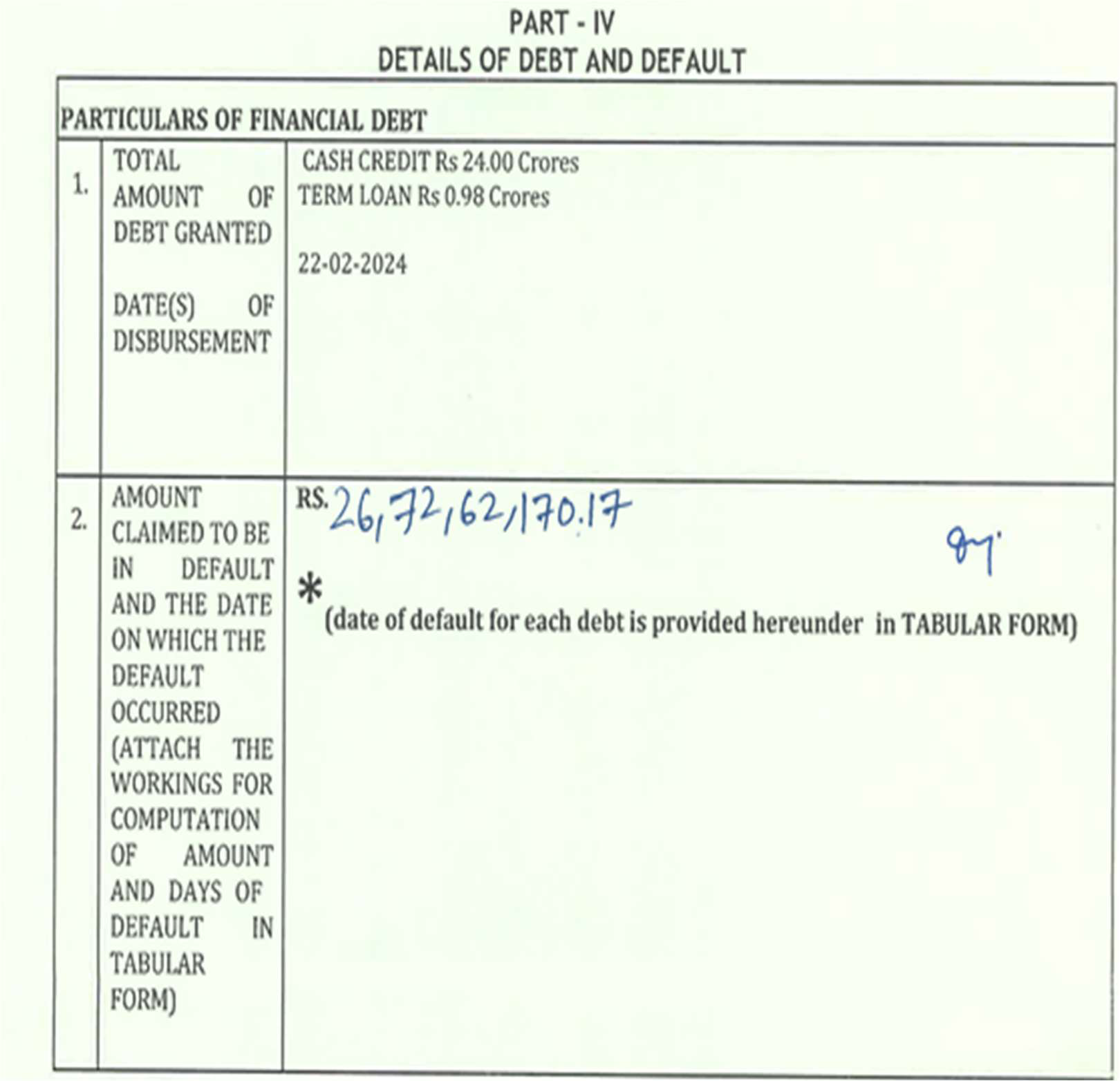 Exhibit reproduced from the original judgment