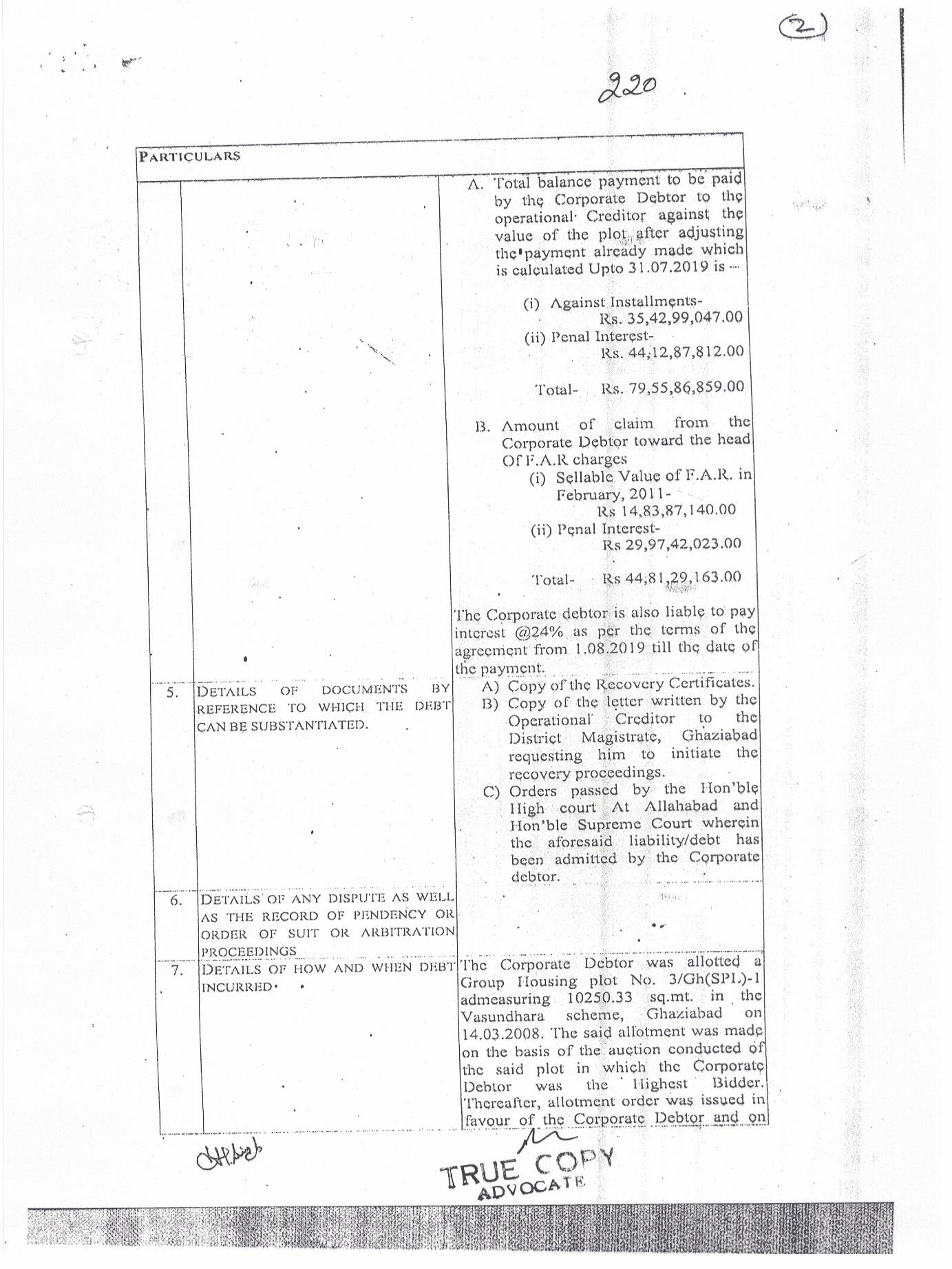 Exhibit reproduced from the original judgment