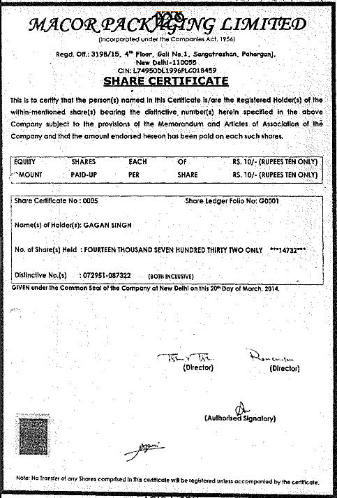 Exhibit reproduced from the original judgment