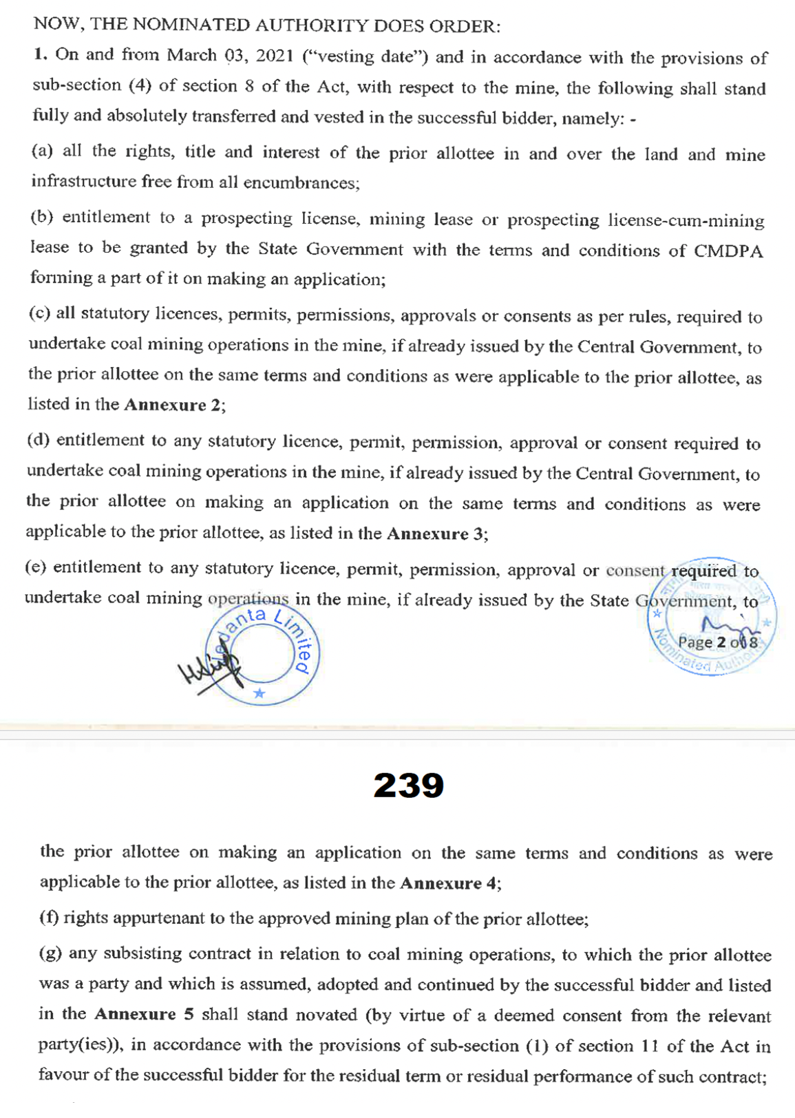Exhibit reproduced from the original judgment