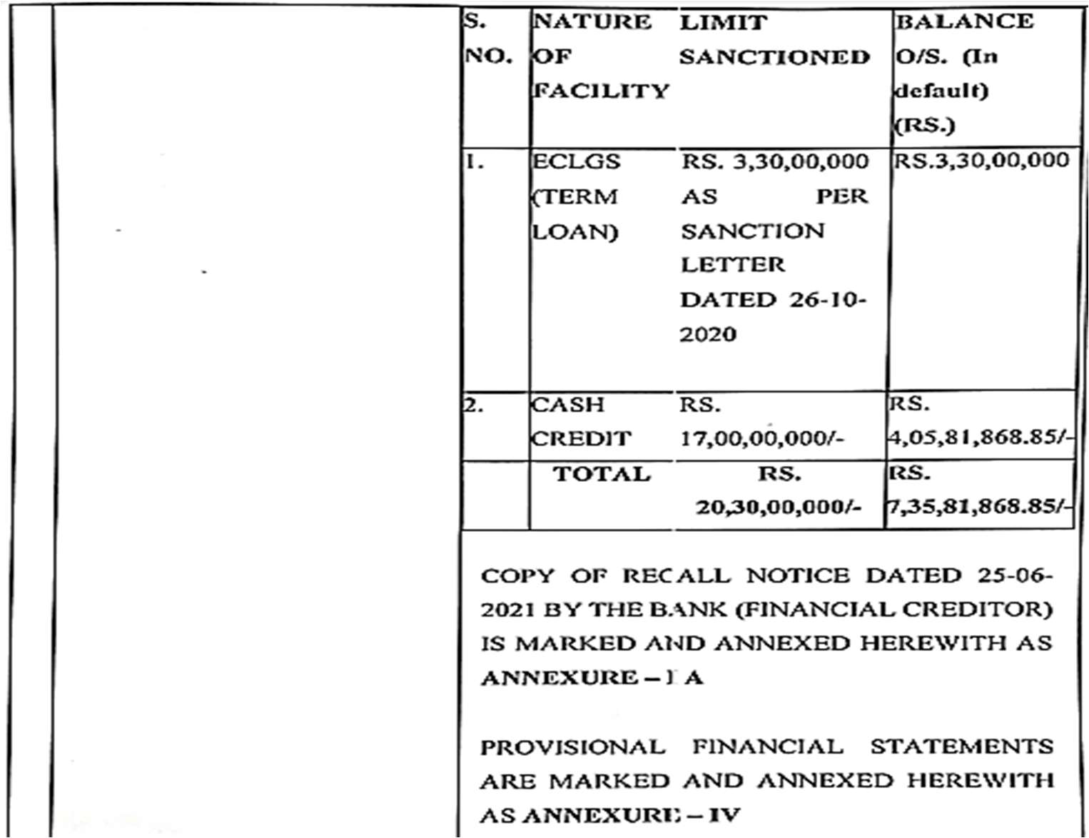 Exhibit reproduced from the original judgment