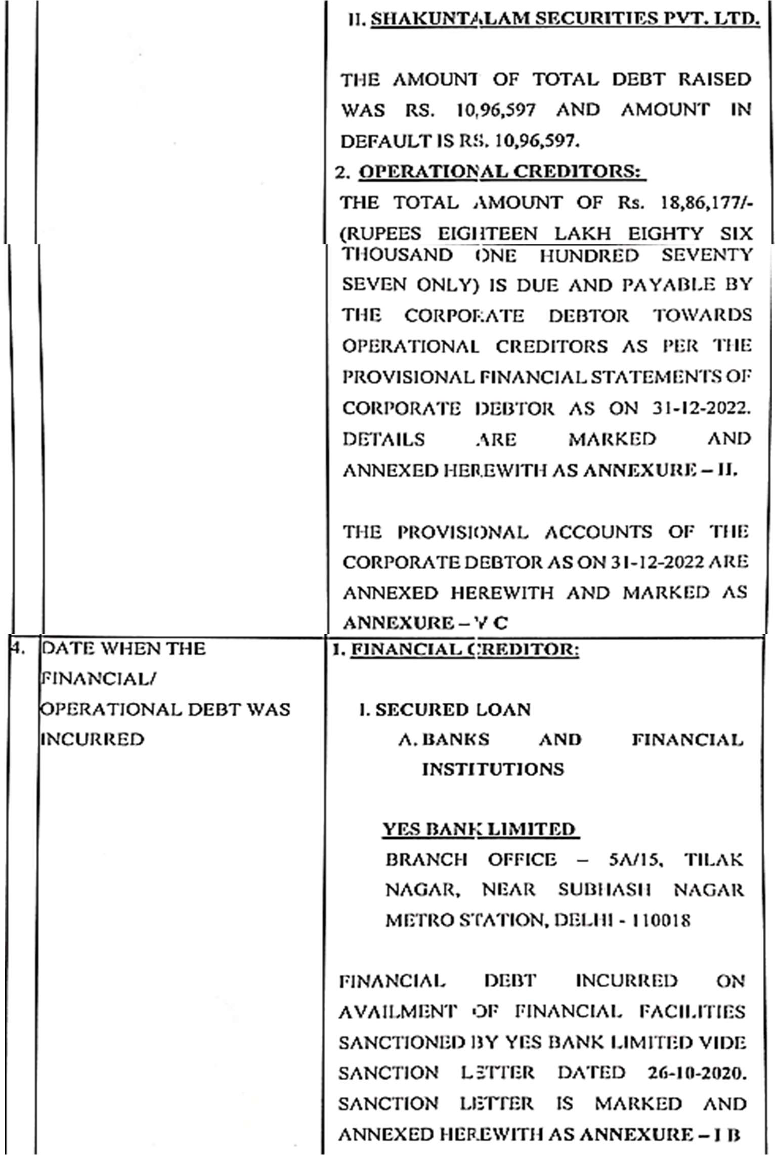 Exhibit reproduced from the original judgment