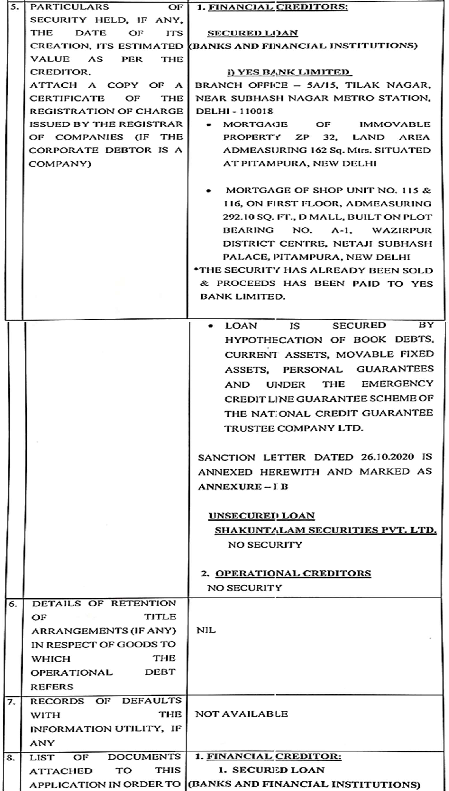 Exhibit reproduced from the original judgment