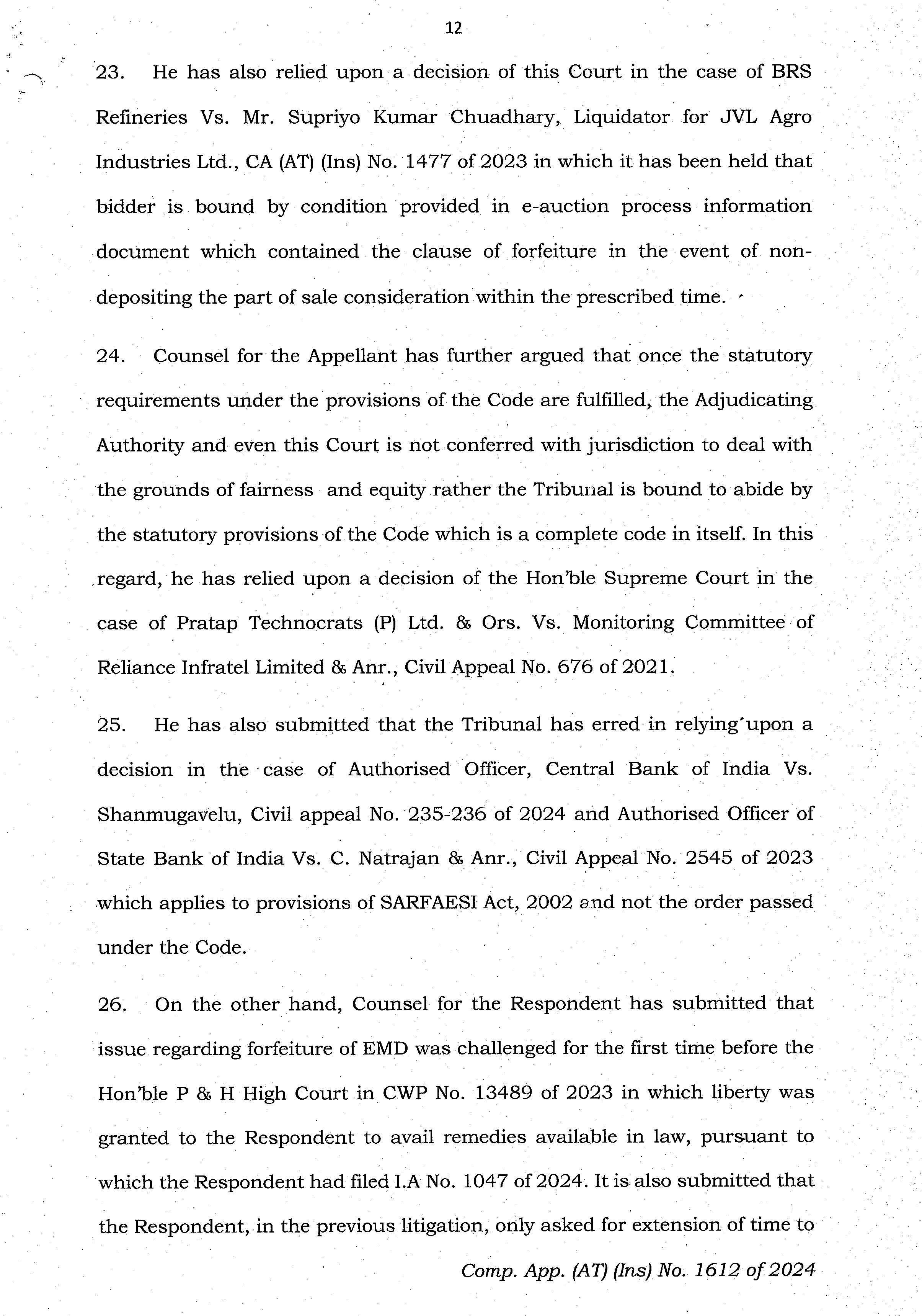 Exhibit reproduced from the original judgment