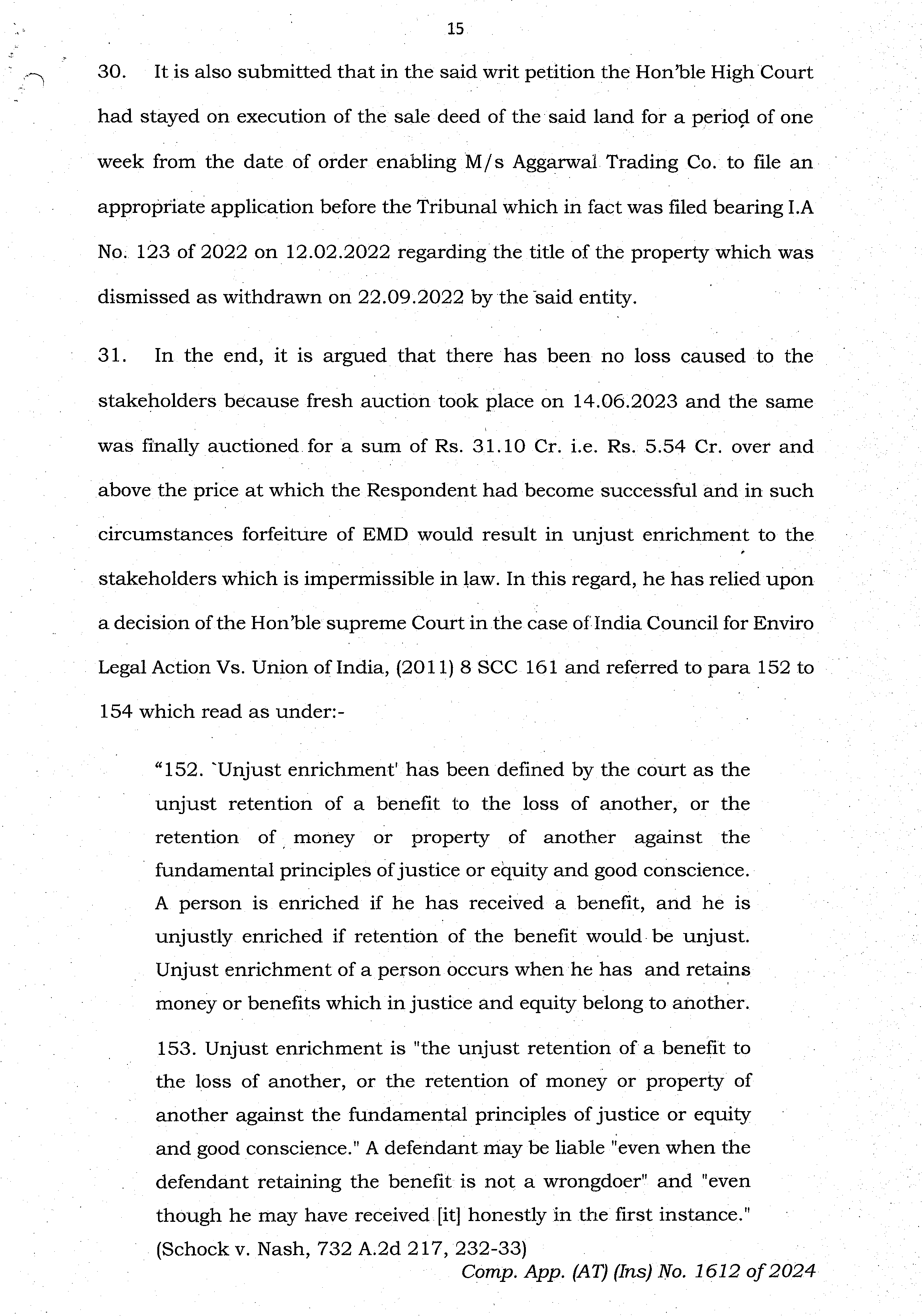 Exhibit reproduced from the original judgment