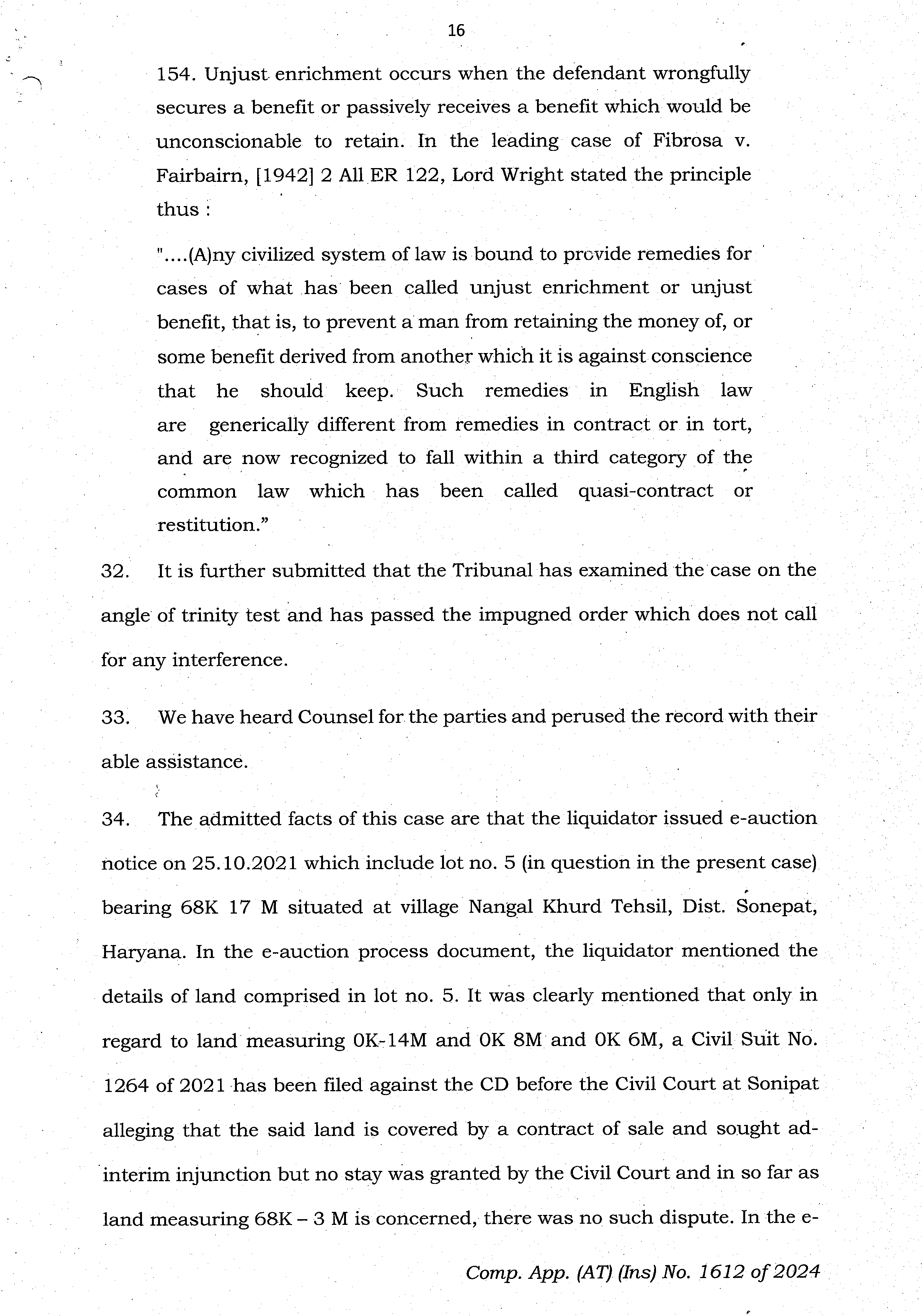 Exhibit reproduced from the original judgment