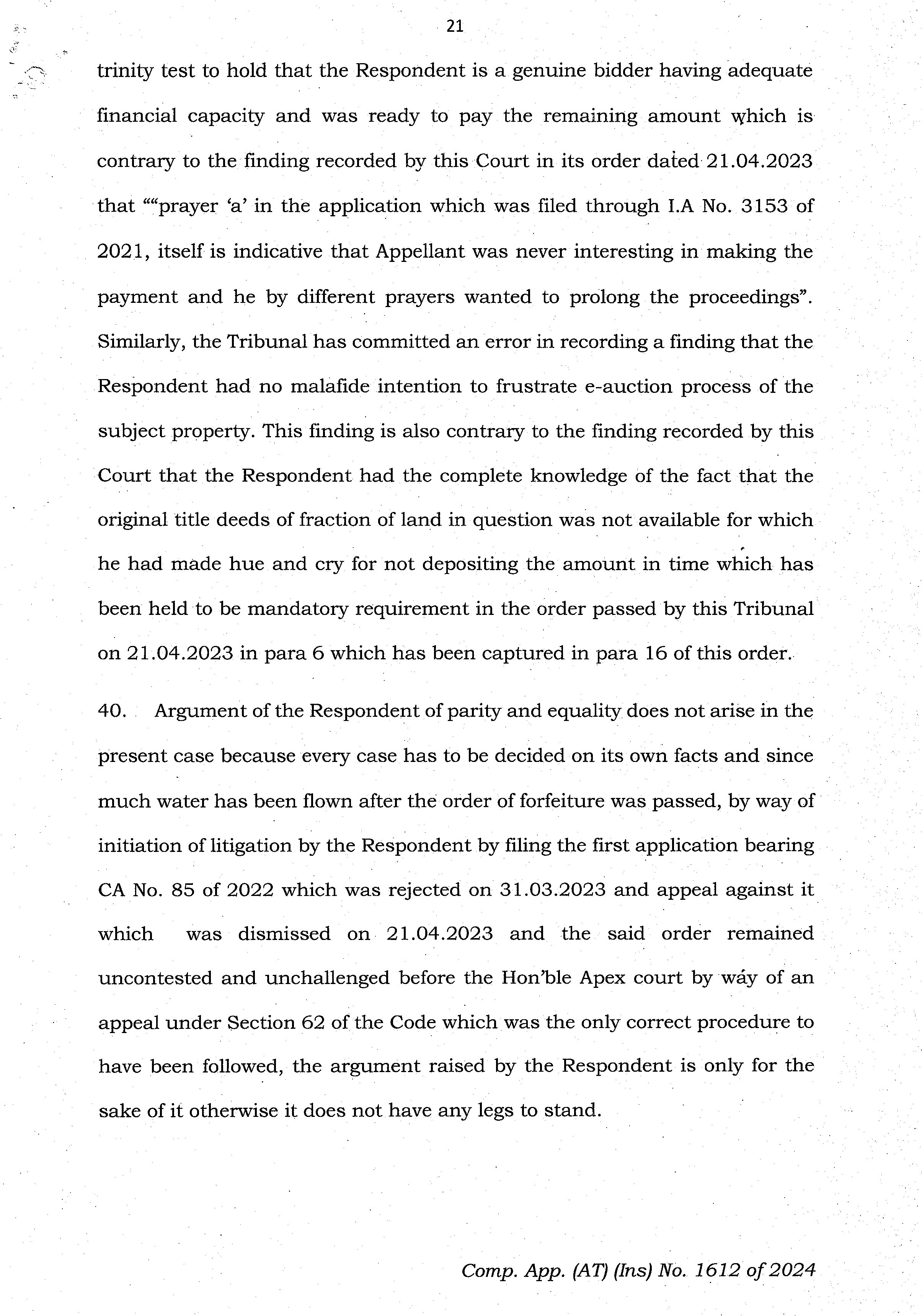 Exhibit reproduced from the original judgment