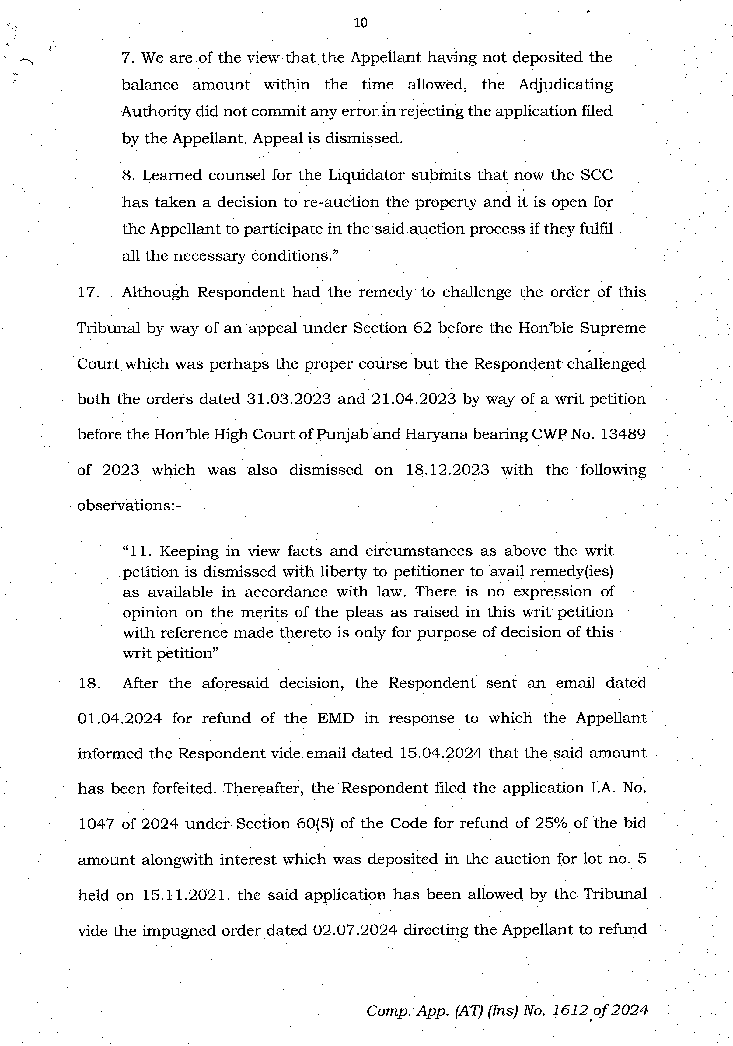 Exhibit reproduced from the original judgment
