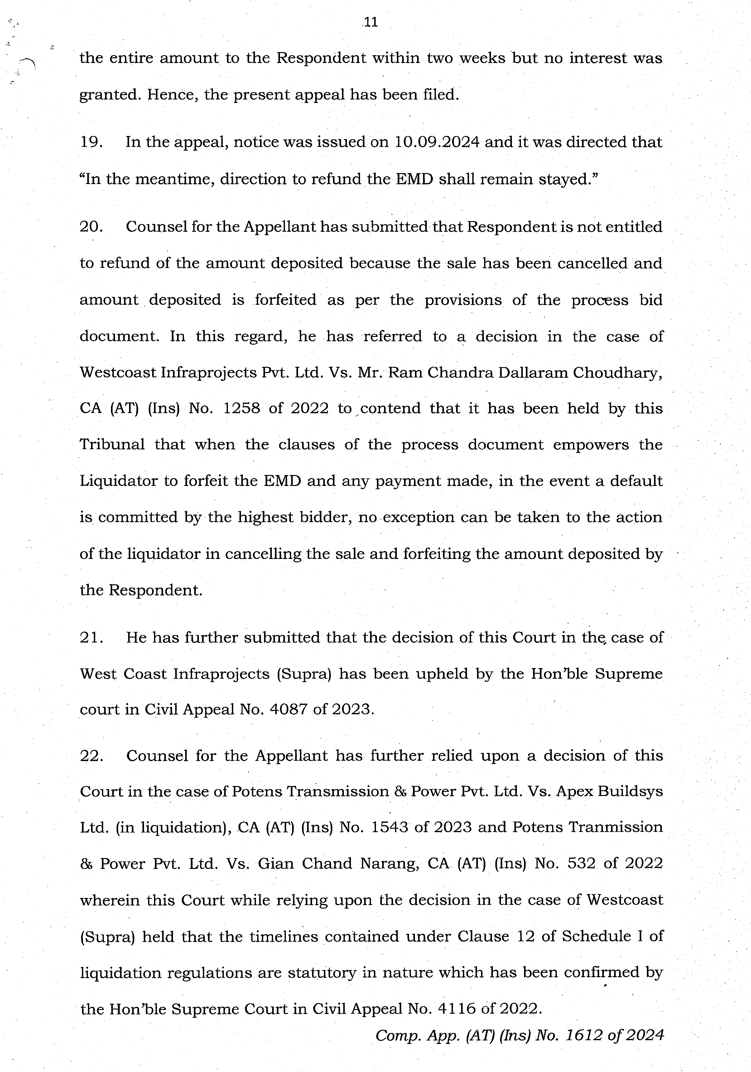 Exhibit reproduced from the original judgment