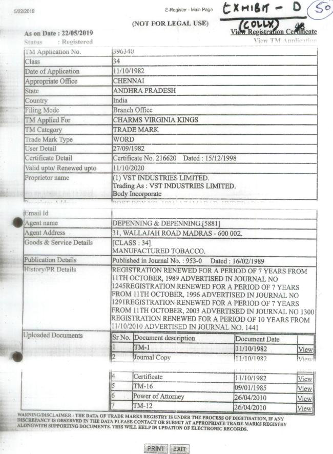 Exhibit reproduced from the original judgment