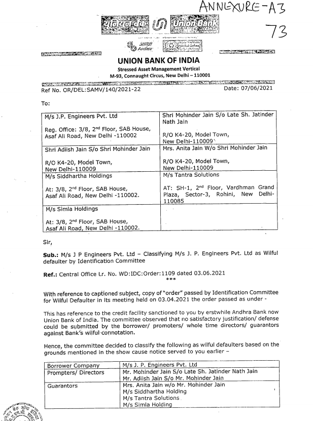 Exhibit reproduced from the original judgment