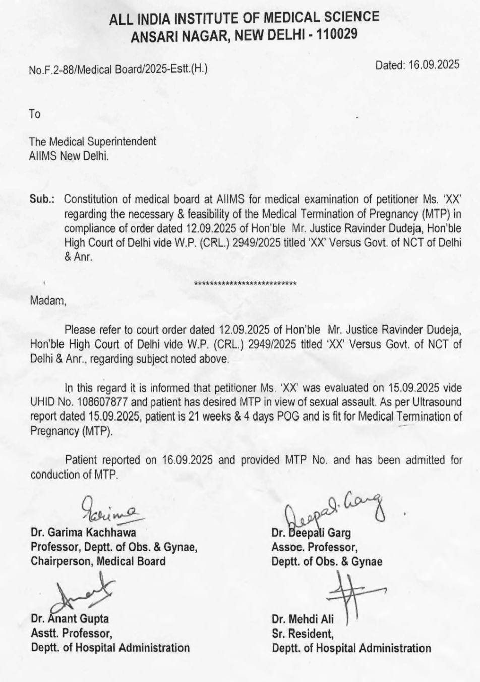 Exhibit reproduced from the original judgment