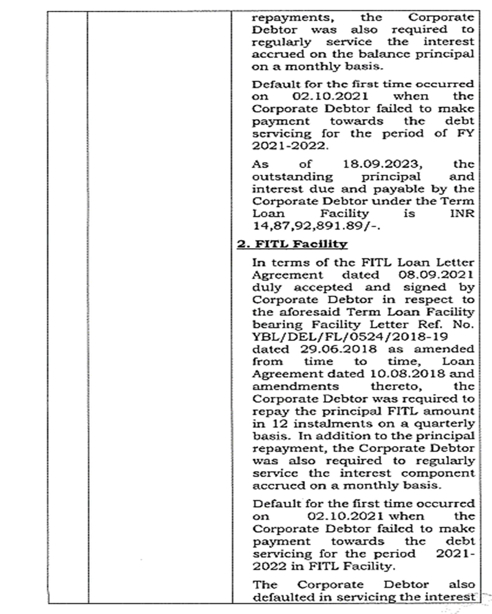 Exhibit reproduced from the original judgment
