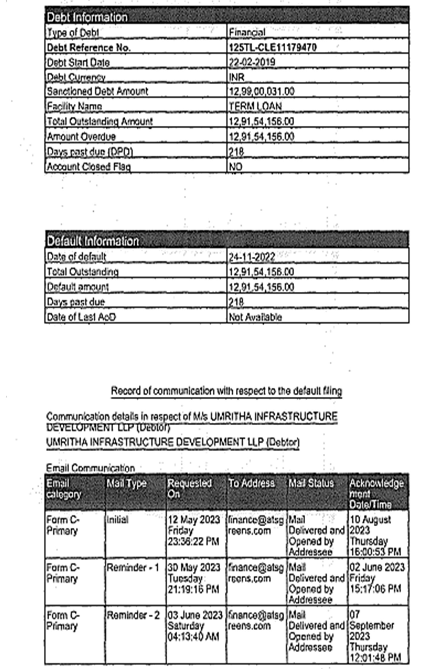 Exhibit reproduced from the original judgment