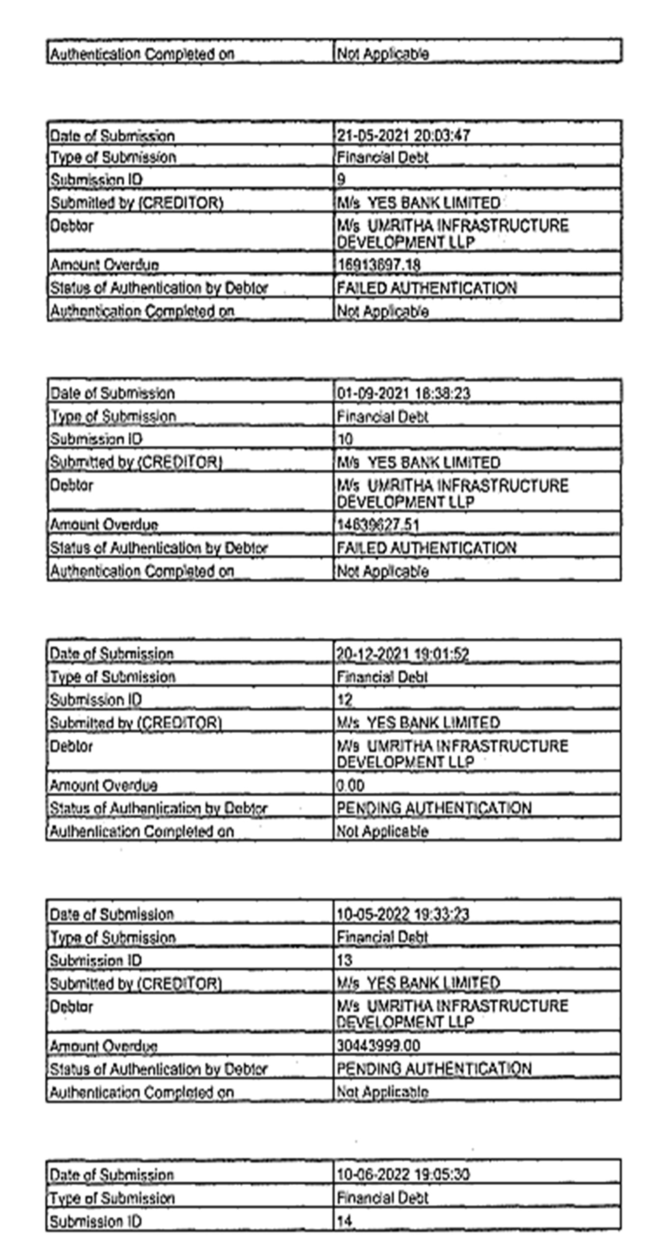 Exhibit reproduced from the original judgment
